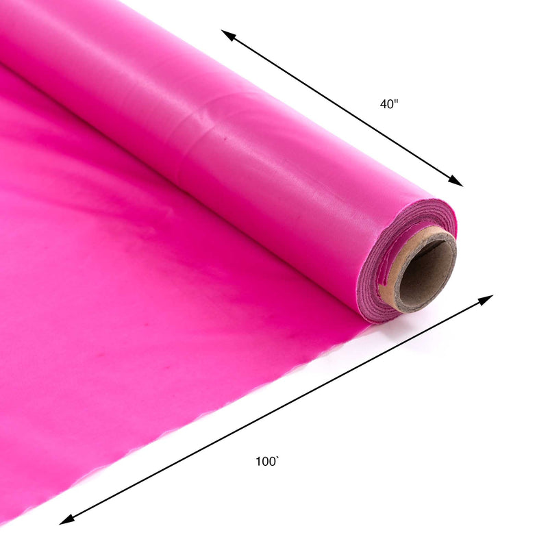 Table Cover Roll 40" Wide - Fuchsia Roll Size Guide