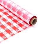 Table Cover Roll 40" Wide - Red Gingham unrolled