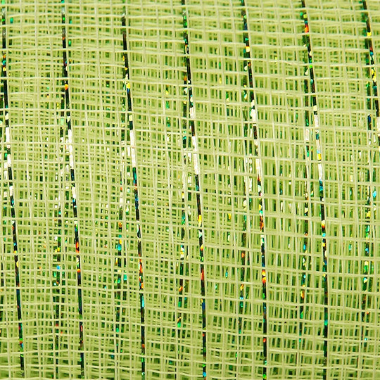 Decorative Metallic Mesh Roll 21" x 10yd - Apple Green