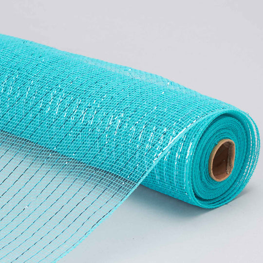 Decorative Metallic Mesh Roll 21" x 10yd - Aqua