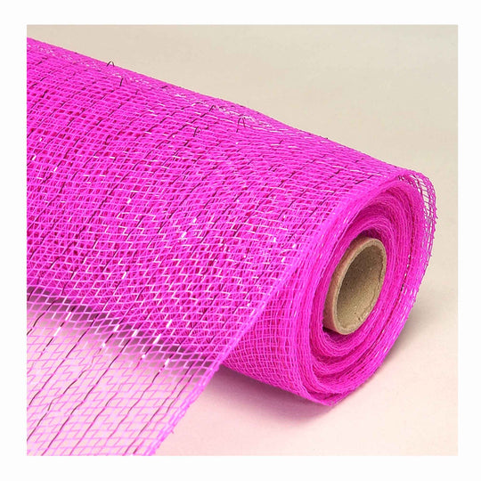Decorative Metallic Mesh Roll 21" x 10yd - Fuchsia