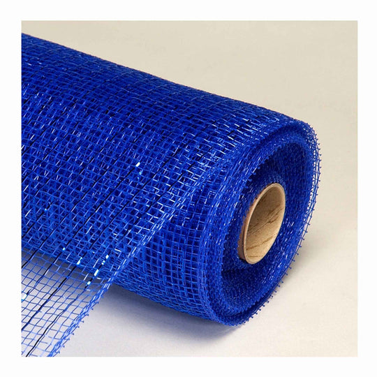 Decorative Metallic Mesh Roll 21" x 10yd - Royal Blue