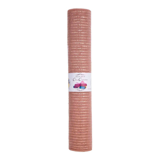 Decorative Metallic Mesh Roll 21" x 10yd - Rose Gold