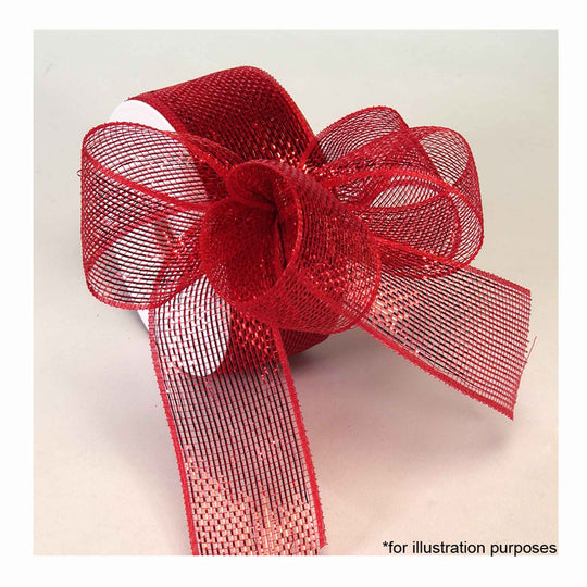 Decorative Mesh Ribbon - Red