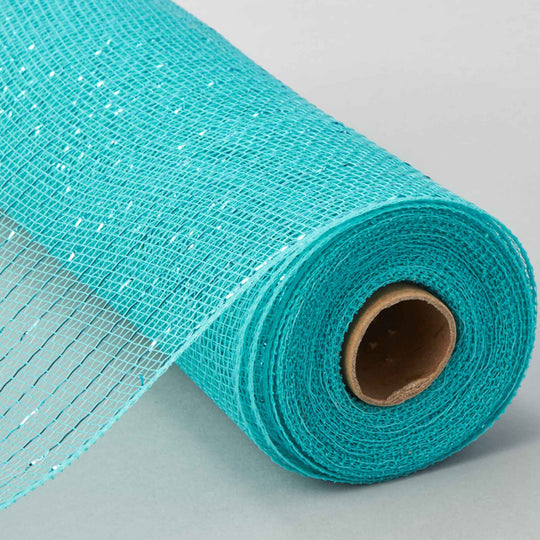 Decorative Mesh Roll 10" x 10yd - Aqua