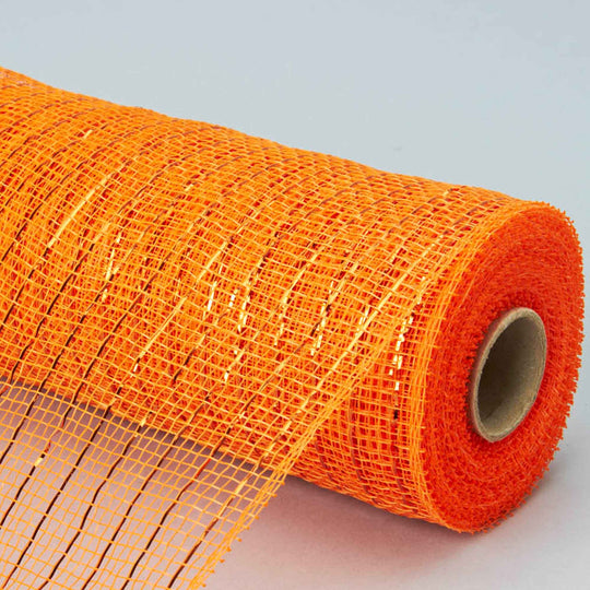Decorative Mesh Roll 10" x 10yd - Orange