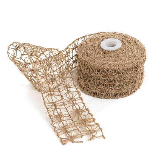 Decorative Weave Burlap Ribbon Roll