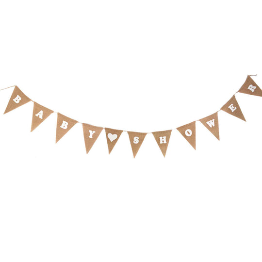 Burlap Baby Shower Banner