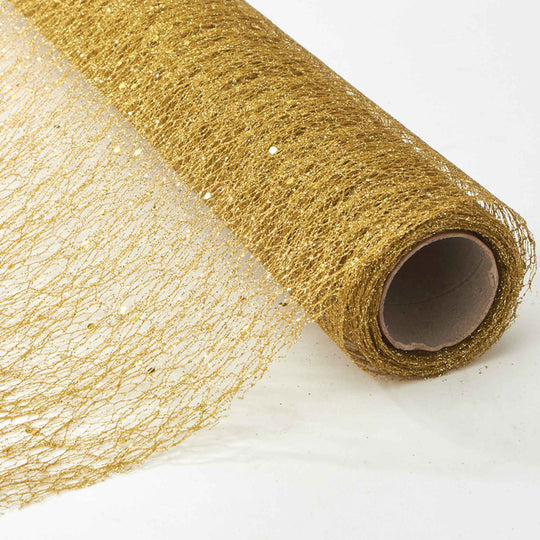 Glitter Mesh Roll - Gold