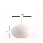 1.5 Inch Floating Candles white with dimensions