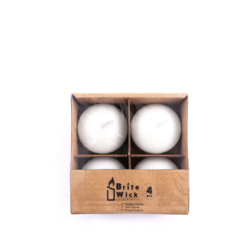 2 inch Floating Candle White 4pk