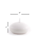 2 inch Floating Candle White with dimensions