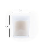 2.5"" Glass Votive Candles  White size guide