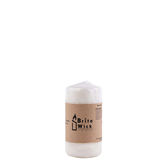 Economy Slim Pillar Candle 2" x 3" - White