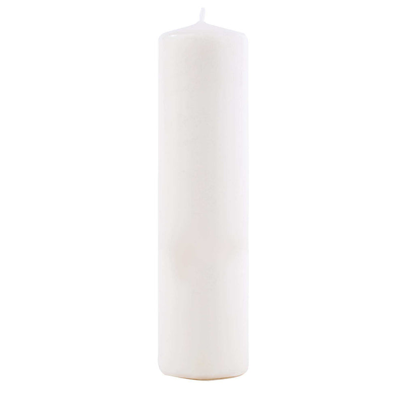 Economy Slim Pillar Candle 2" x 9" - White - Events and Crafts