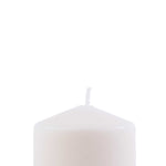 Dome Top Pillar Candle 3x3 - White Brite Wick Shot