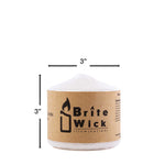 Dome Top Pillar Candle 3x3 - White Brite Wick Size Guide