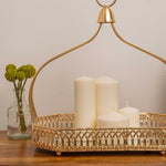 Dome Top Pillar Candle 3x3 - On Gold Tray