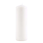 Dome Top Pillar Candle 3x9 - White with Wick