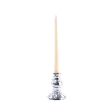 10 Inch Taper Candle - Ivory in Silver Candle Holder