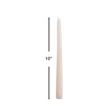 10 Inch Taper Candle - Ivory Size Guide