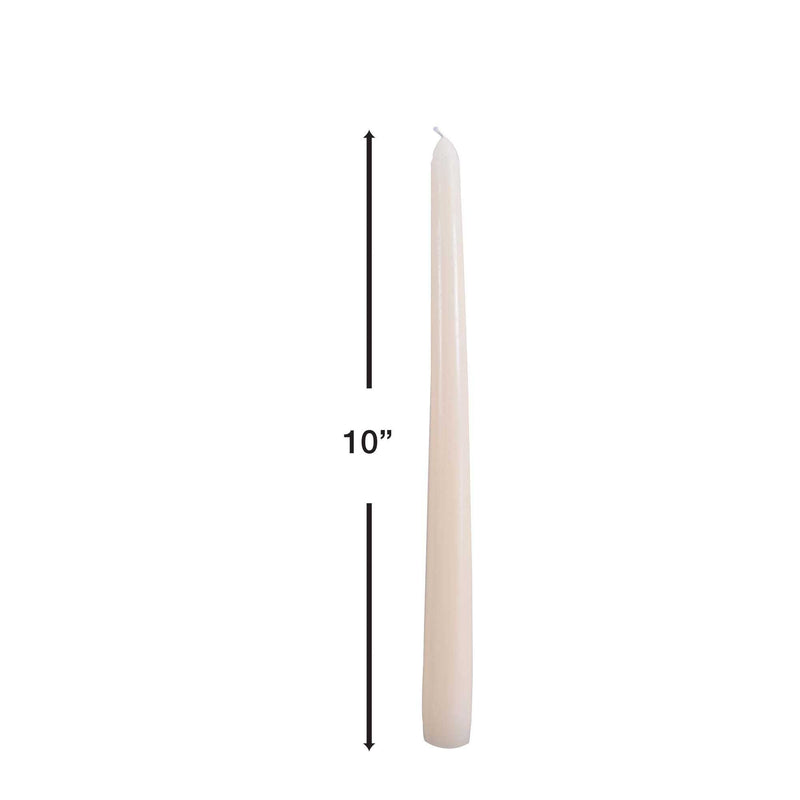 10 Inch Taper Candle - Ivory Size Guide