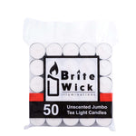 Tealight - White 50 per pack Brite Wick