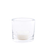 Clear Cup Tealight Candles - White (50pcs) - Events and Crafts