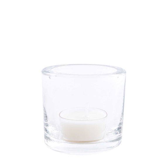 Clear Cup Tealight Candles - White (50pcs)