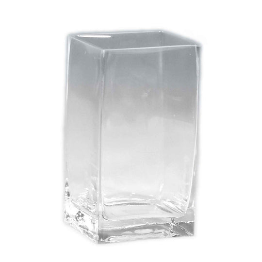 3 Inch Square Floral Glass - 7.25 Tall"