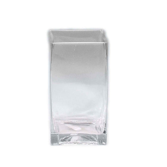 4 Inch Square Floral Glass - 8" Tall