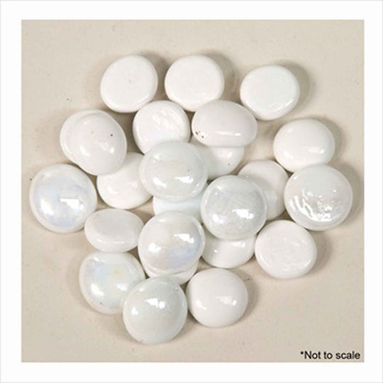 Glass Decor Marbles White