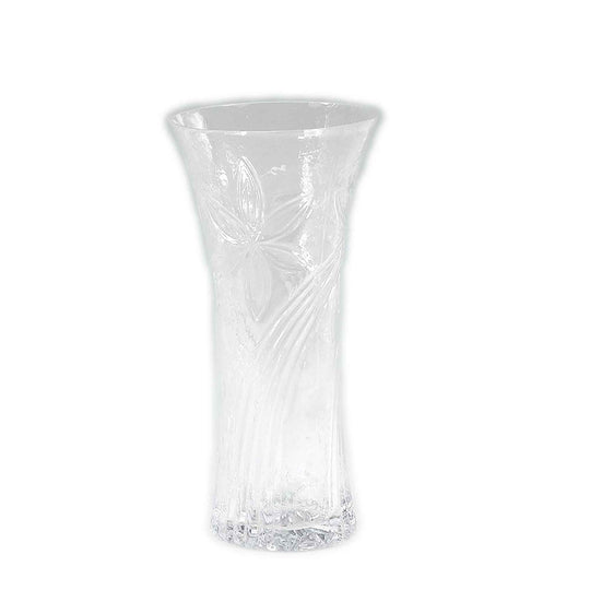 Etched Glass Vase - 10" x 4.87"