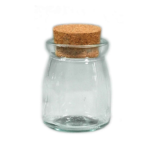 Round Glass Bottle with Cork Stopper