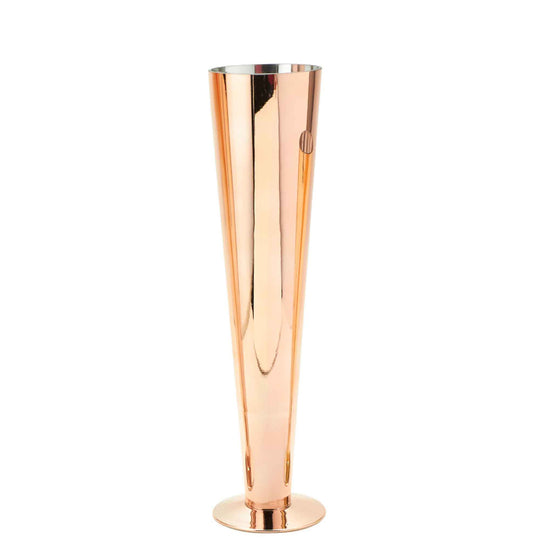 Glass Trumpet Vase 20" - Rose Gold