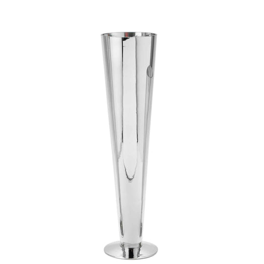 Glass Trumpet Vase 20" - Silver