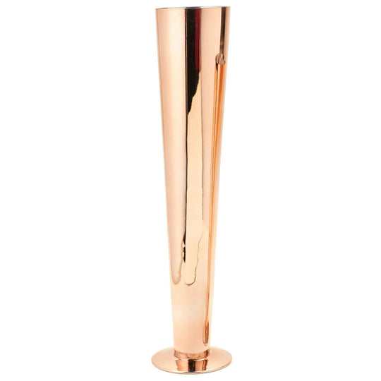 Glass Trumpet Vase 24" - Rose Gold