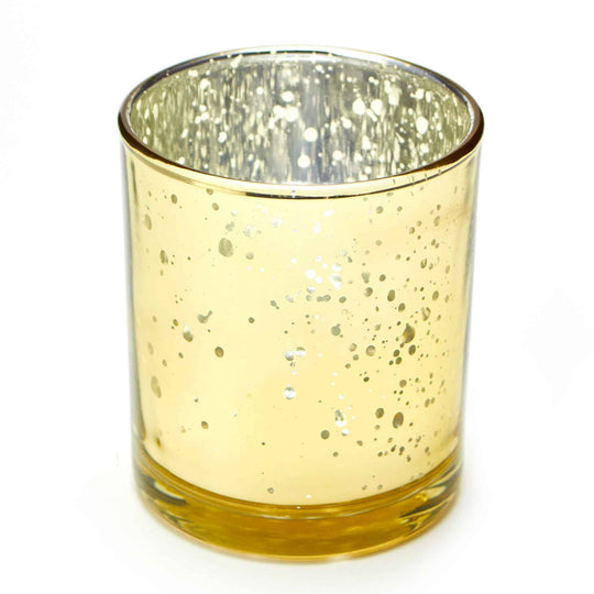 Glass Votive Candle Holder - Gold