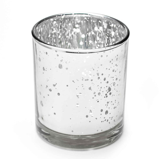 Glass Votive Candle Holder - Silver
