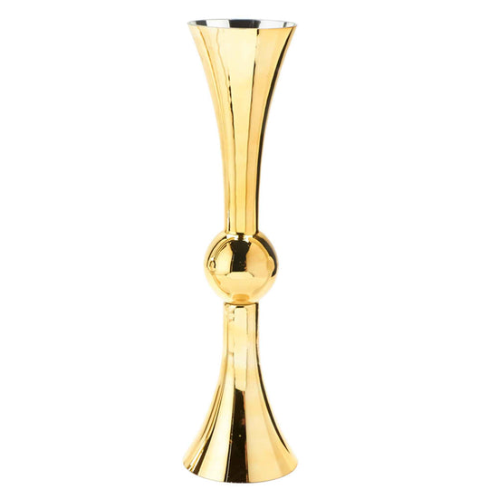 Double Trumpet Vase 24" - Gold
