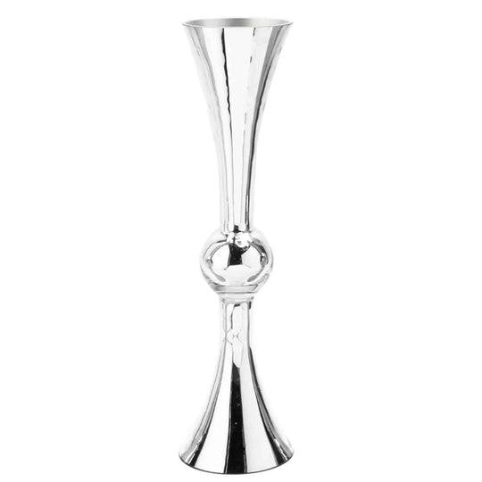 Double Trumpet Vase 24" - Silver