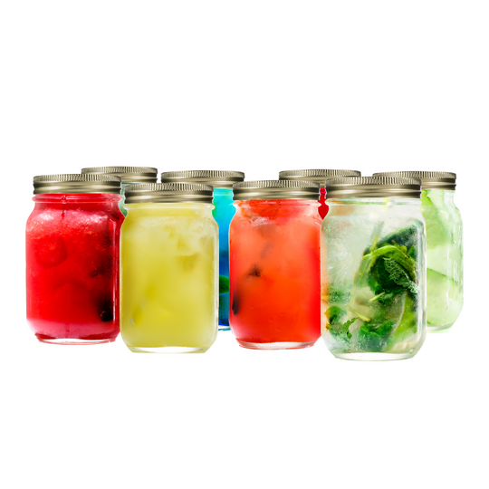 Mason Jars with Lid - Set of 8