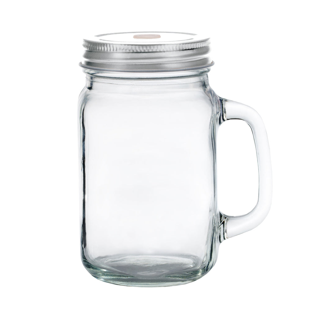 Mason Jar with Handle/Lid/Straw Hole - Events and Crafts-Simple Elements