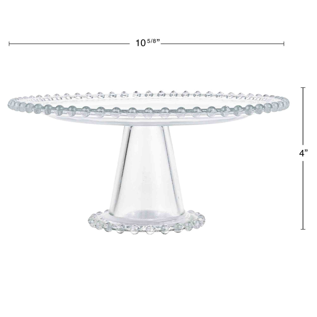 Beaded Edge Cake Stand - 10.62 Inches Measurements