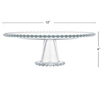 Beaded Edge Cake Stand - 12 Inches Measurements