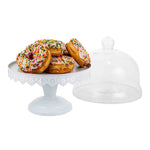 Lacey Covered Cake Stand - with Donuts