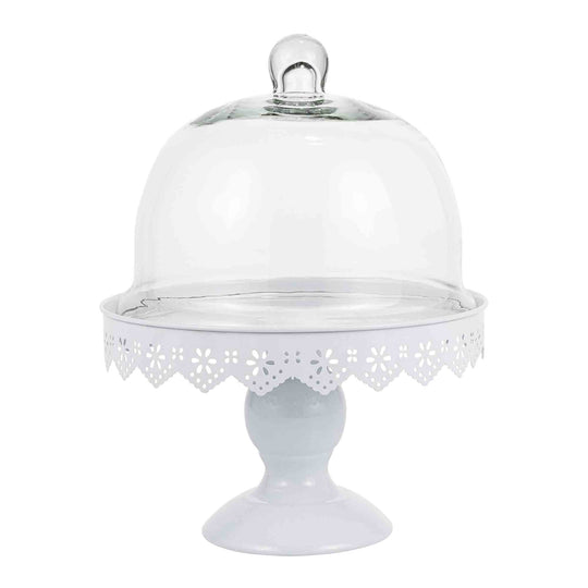 Round Lace Metal Cake & Pastry Stand - 10" x 13"