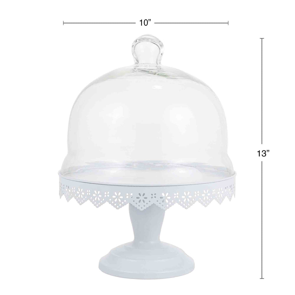 Lacey Covered Cake Stand - 13 inches