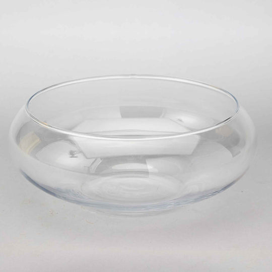 Low Floral Bowl 10" Tall - Clear