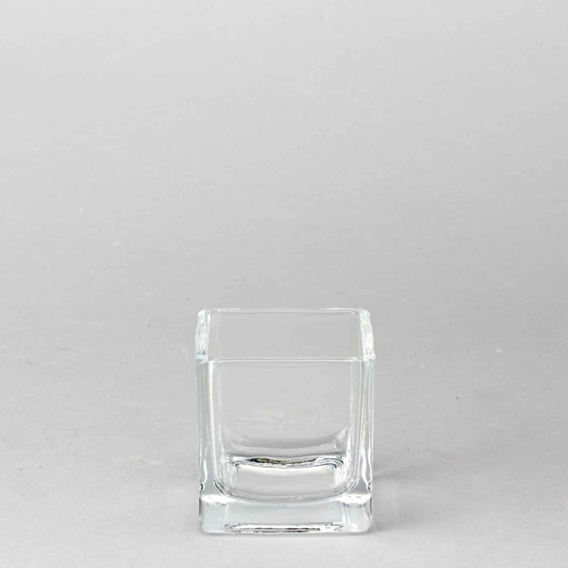 Glass Floral Cubes - Set of 24 - 2.37" x 2.37" - Events and Crafts-Simply Elegant